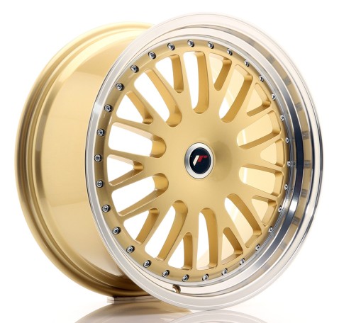 JR Wheels JR10 19x8.5 ET20-35 Blank Gold w/Machined Lip