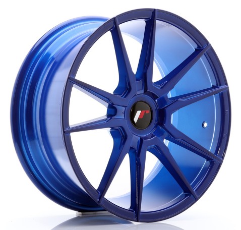 JR Wheels JR21 18x8.5 ET40 BLANK Platinum Blue