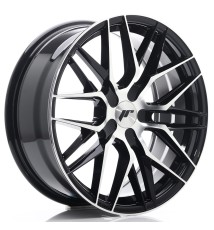 JR Wheels JR28 18x7.5 ET20-40 BLANK Gloss Black Machined Face