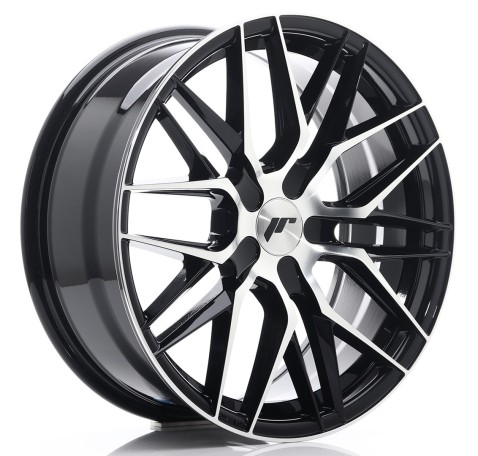 JR Wheels JR28 18x7.5 ET20-40 BLANK Gloss Black Machined Face