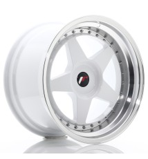 JR Wheels JR6 18x10.5 ET0-25 BLANK White w/Machined Lip