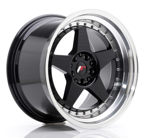 JR Wheels JR6 18x10.5 ET25 5x114,3/120 Glossy Black w/Machined Lip