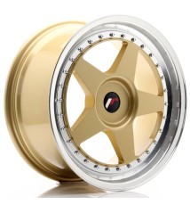 JR Wheels JR6 18x8.5 ET20-40 BLANK Gold w/Machined Lip