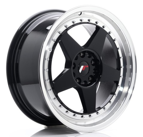 JR Wheels JR6 18x8.5 ET22 5x114,3/120 Glossy Black w/Machined Lip