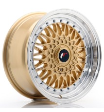 JR Wheels JR9 16x7.5 ET25 BLANK Gold w/Machined Lip