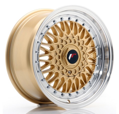 JR Wheels JR9 16x7.5 ET25 BLANK Gold w/Machined Lip
