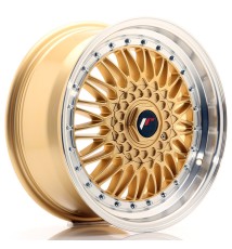 JR Wheels JR9 17x7.5 ET35 BLANK Gold w/Machined Lip