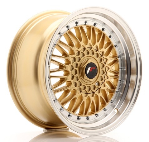 JR Wheels JR9 17x8.5 ET20-35 BLANK Gold w/Machined Lip