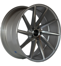 Jante R1 Rocha Silver Machine Face - Tailles 8.5x19 et 9.5x19 - Entraxe 5x120 du fabricant pour votre voiture au prix de CHF...