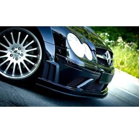 LAME DU PARE-CHOCS AVANT MERCEDES CLK W209 BLACK (SL BLACK SERIES LOOK)