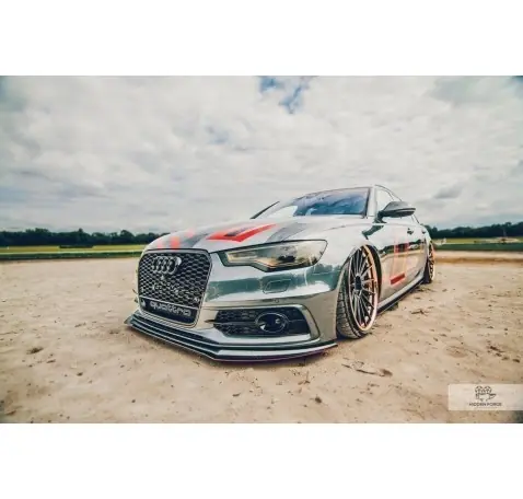 SPORT LAME DU PARE-CHOCS AVANT AUDI A6 C7 S-LINE (2 SPLITTERS pour 1 JEU)