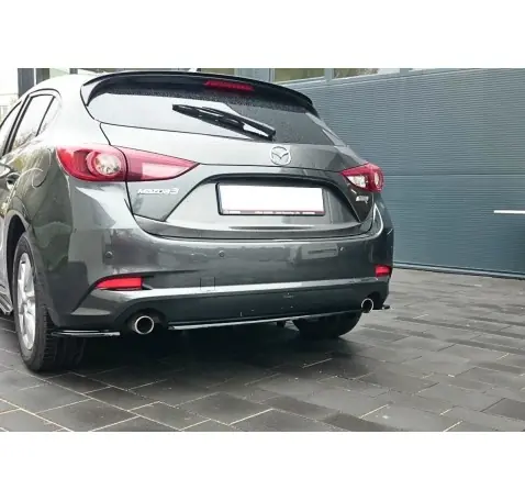 Arriere Splitter Mazda 3 BN (Mk3) Facelift (avec une barre verticale)