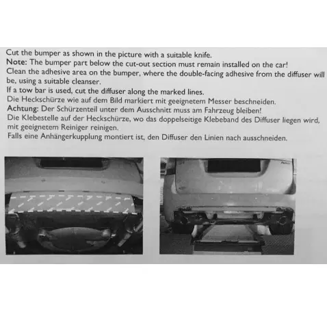 RAJOUT DU PARE-CHOCS ARRIERE Saab 9-3 Aero Mk2 Facelift