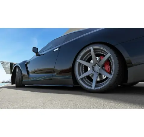 SET DES DIFFUSEUR DES BAS DE CAISSE NISSAN GT-R AVANT FACELIFT COUPE (R35-SERIES)