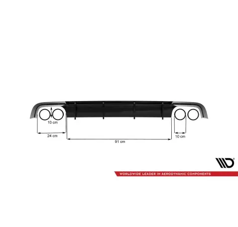 Diffuseur Arrière Complet V.1 Audi S6 C7 Facelift