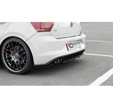 Arriere Splitter (avec une barre verticale) Volkswagen Polo GTI / R-line Mk6 Arriere Splitter (avec une barre verticale) Volkswagen Polo GTI / R-line Mk6