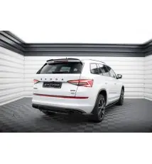 Arriere Splitter (avec une barre verticale) Skoda Kodiaq RS Mk1 / Mk1 Facelift