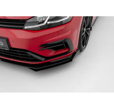 Street Pro Lame Du Pare-Chocs Avant + Flaps Volkswagen Golf R / R-Line Mk7 Facelift