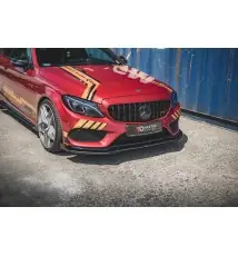 Street Pro Lame Du Pare-Chocs Avant + Flaps Mercedes-AMG C43 / AMG-Line Coupe C205