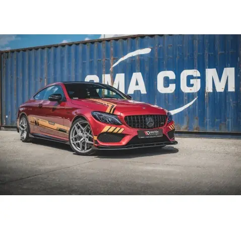 Street Pro Lame Du Pare-Chocs Avant + Flaps Mercedes-AMG C43 / AMG-Line Coupe C205