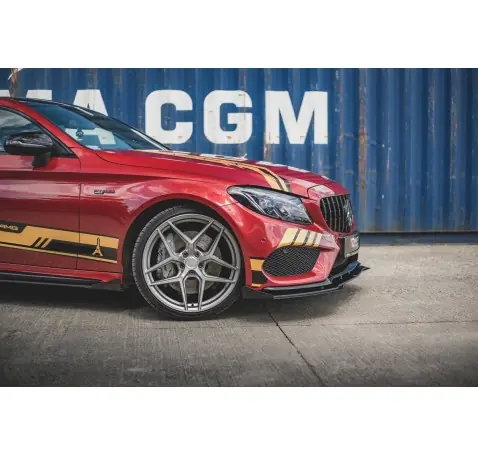 Street Pro Lame Du Pare-Chocs Avant + Flaps Mercedes-AMG C43 / AMG-Line Coupe C205
