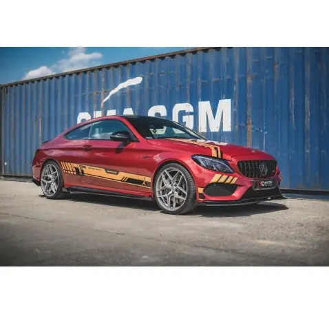 Street Pro Rajouts Des Bas De Caisse + Flaps Mercedes-AMG C43 / AMG-Line Coupe C205