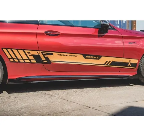 Street Pro Rajouts Des Bas De Caisse + Flaps Mercedes-AMG C43 / AMG-Line Coupe C205
