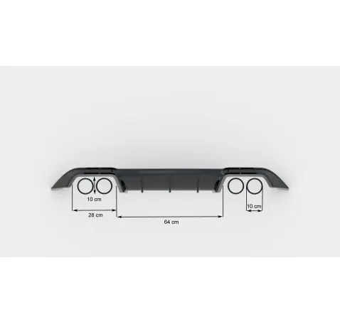 Diffuseur Arrière Complet Volkswagen Golf R Mk7