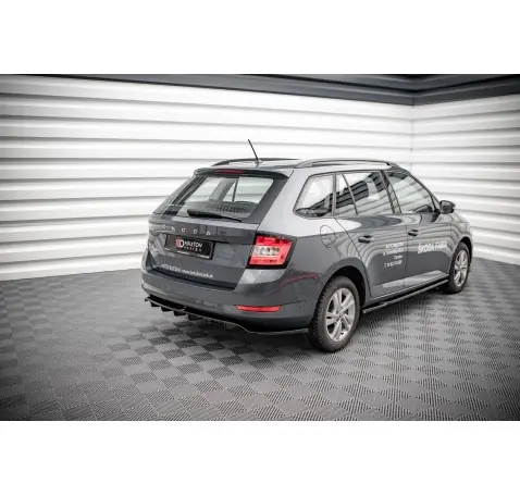 Arriere Splitter (avec une barre verticale) Skoda Fabia Combi Mk3 Facelift