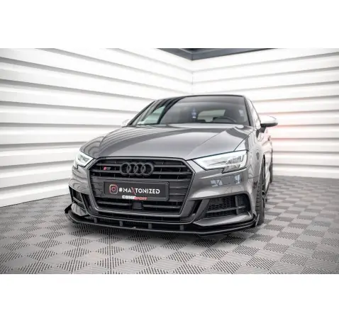 Street Pro Lame Du Pare-Chocs Avant V.1 + Flaps Audi S3 / A3 S-Line Sportback 8V Facelift