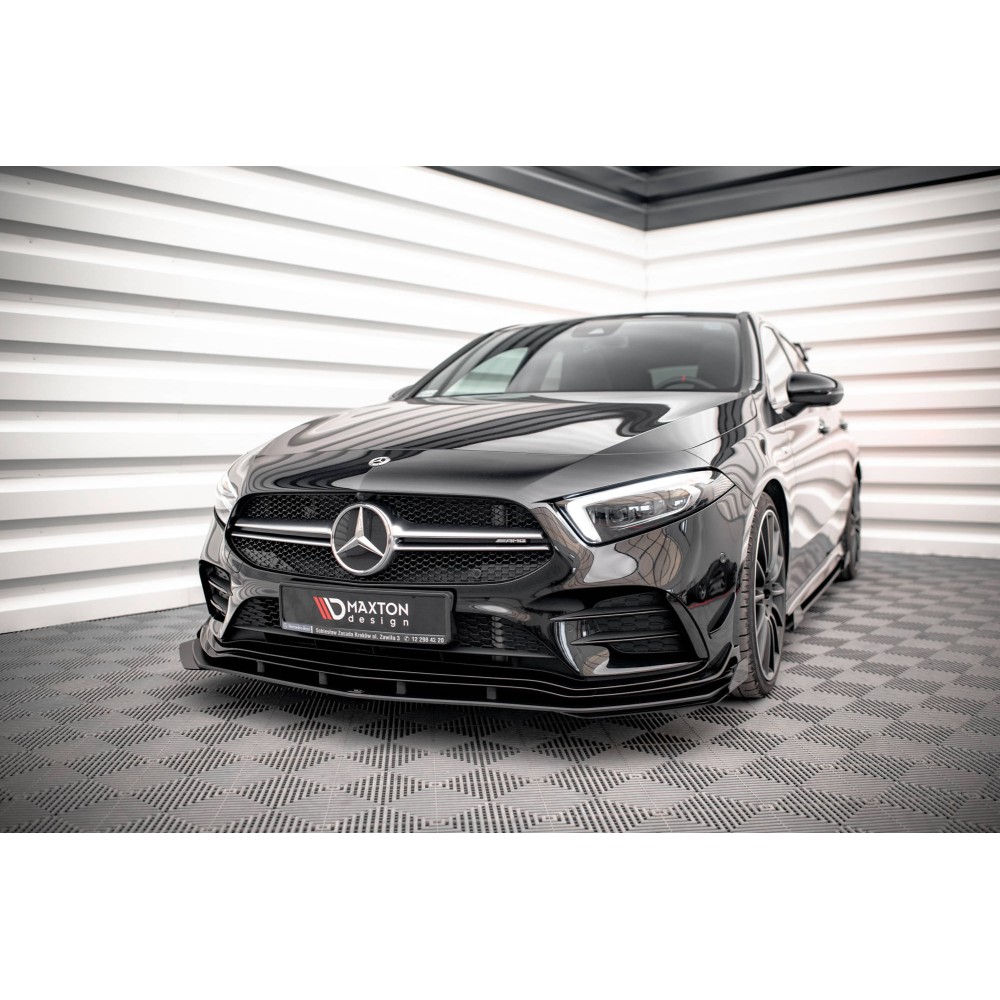 Street Pro Lame Du Pare-Chocs Avant + Flaps Mercedes A35 AMG / AMG-Line Aero Pack W177