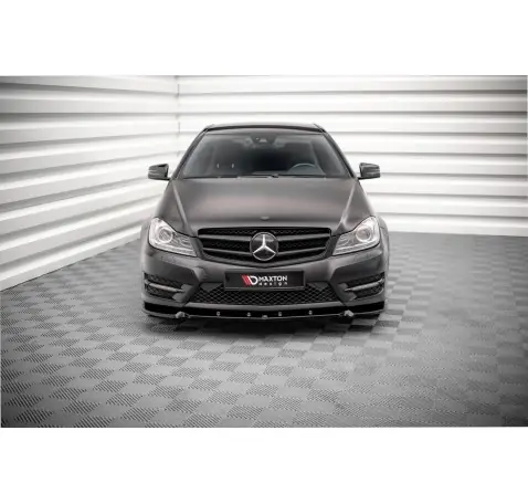 Lame Du Pare-Chocs Avant V.1 Mercedes-Benz C Coupe / Sedan / Estate AMG-Line C204 / W204 Facelift / S204 Facelift