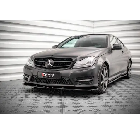 Lame Du Pare-Chocs Avant V.2 Mercedes-Benz C Coupe / Sedan / Estate AMG-Line C204 / W204 Facelift / S204 Facelift