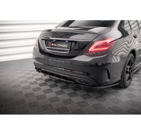 Arriere Splitter (avec une barre verticale) Mercedes-Benz C AMG-Line W205 Facelift