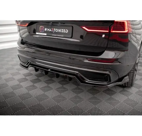Arriere Splitter (avec une barre verticale) Volvo XC60 R-Design Mk2 Facelift