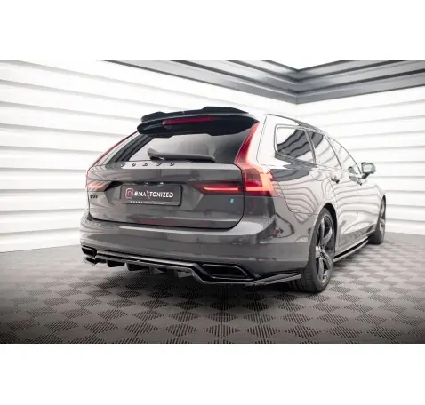 Arriere Splitter (avec une barre verticale) Volvo V90 / S90 R-Design Mk2