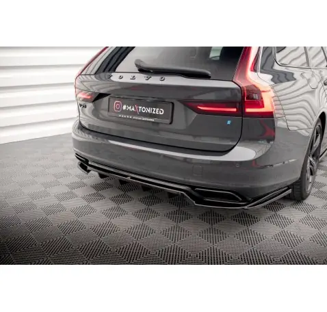 Arriere Splitter (avec une barre verticale) Volvo V90 / S90 R-Design Mk2