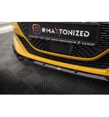 Lame Du Pare-Chocs Avant V.1 + Ailerons Peugeot 208 GT Mk2
