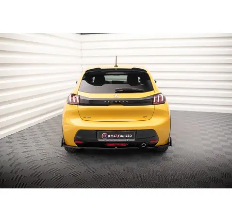 Lames De Pare-Chocs Arrière Latérales V.1 + Ailerons Peugeot 208 GT Mk2