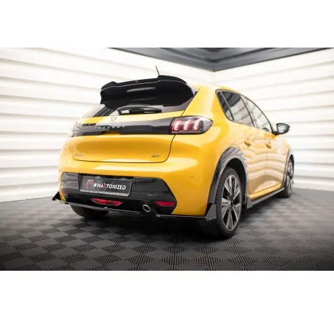 Lames De Pare-Chocs Arrière Latérales V.1 + Ailerons Peugeot 208 GT Mk2