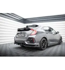 Arriere Splitter V.1 (avec une barre verticale) + Flaps Honda Civic Sport Mk 10 Facelift