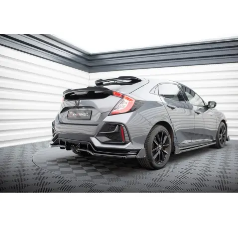 Arriere Splitter V.1 (avec une barre verticale) + Flaps Honda Civic Sport Mk 10 Facelift