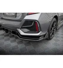Arriere Splitter V.1 (avec une barre verticale) + Flaps Honda Civic Sport Mk 10 Facelift