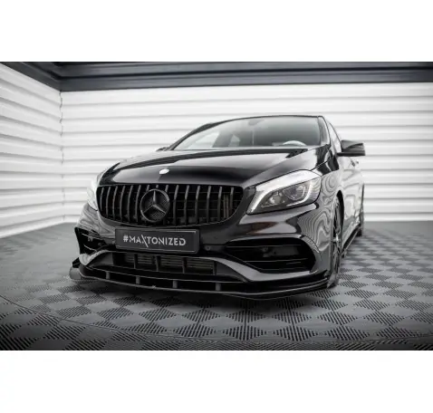 Street Pro Lame Du Pare-Chocs Avant + Flaps Mercedes-Benz A AMG-Line W176 Facelift