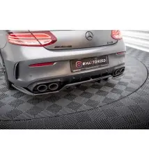 Arriere Splitter (avec une barre verticale) Mercedes-AMG C43 Coupe / Cabrio C205 Facelift / A205 Facelift