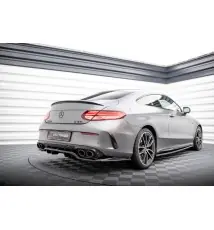Arriere Splitter (avec une barre verticale) Mercedes-AMG C43 Coupe / Cabrio C205 Facelift / A205 Facelift