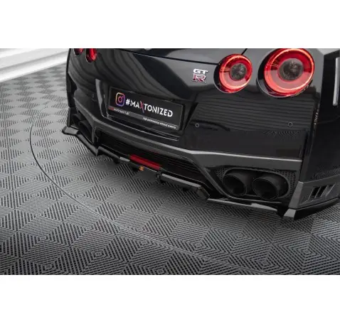 Arriere Splitter (avec une barre verticale) Nissan GTR R35 Facelift